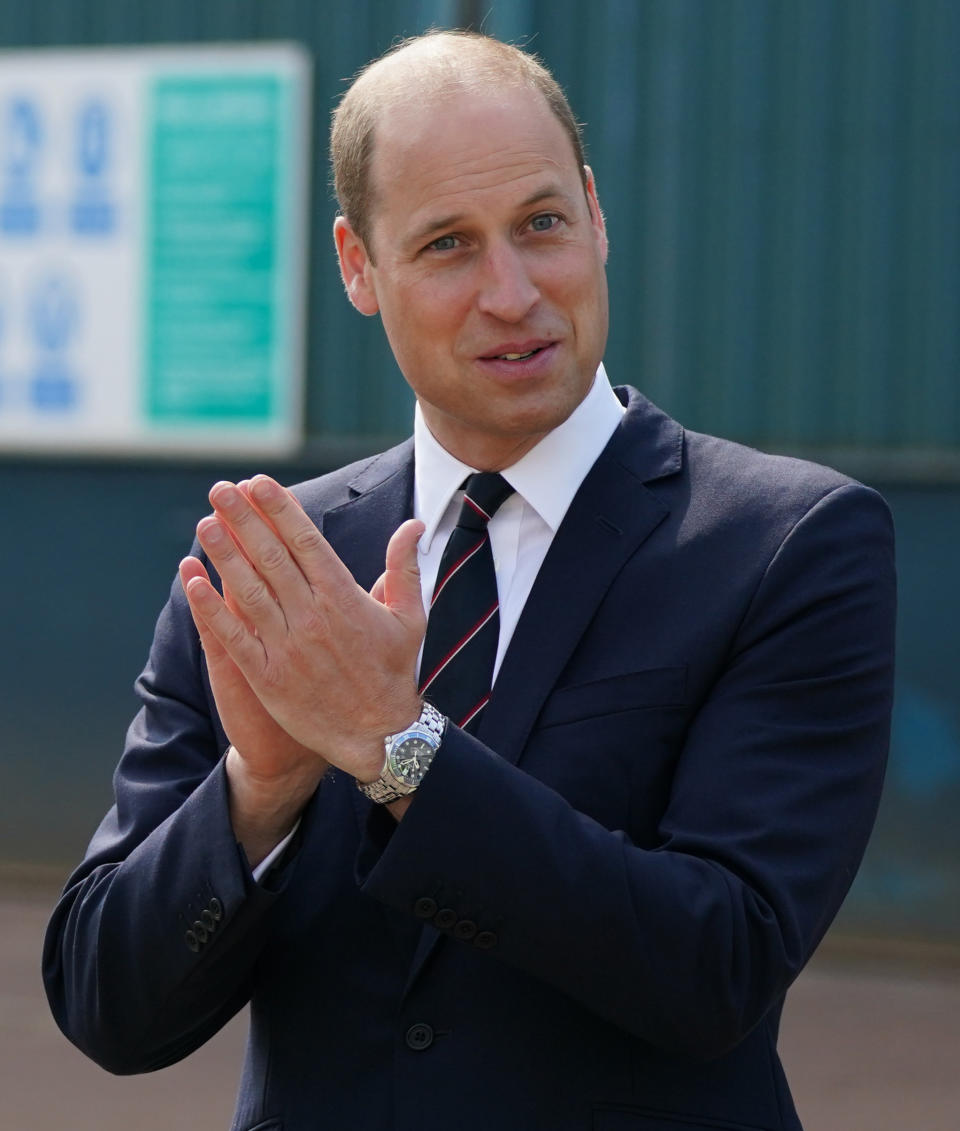 Prince William, the Earl of Strathearn pays a visit to the BAE Systems shipyard