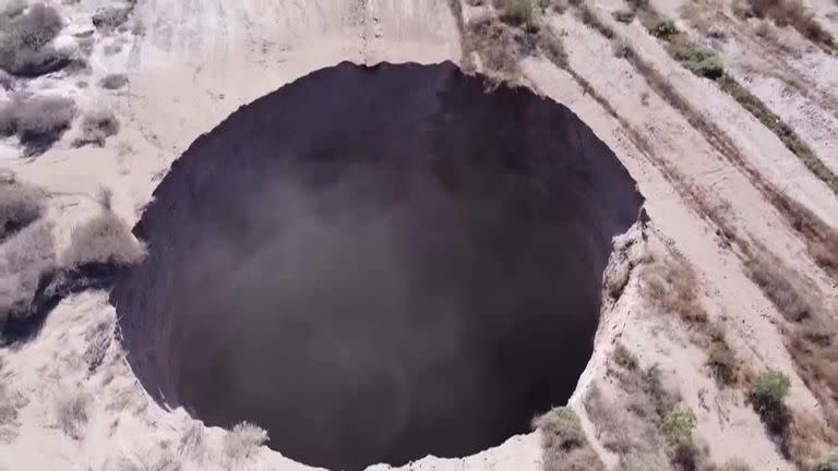 El agujero de 36,5 metros de diámetro que se produjo en Alcaparrosa