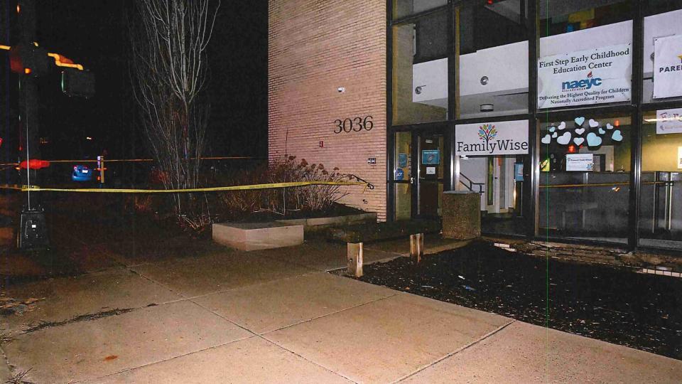 On the ground outside the FamilyWise parenting center, investigators found three discharged bullet casings and blood. / Credit: Hennepin County District Court