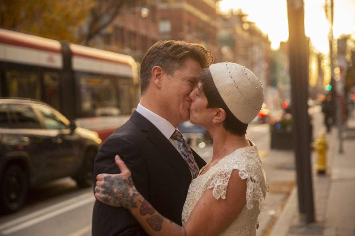 Lisa Carlo said she and her husband James will remember their wedding fondly. (Photo: Jon Sturge)