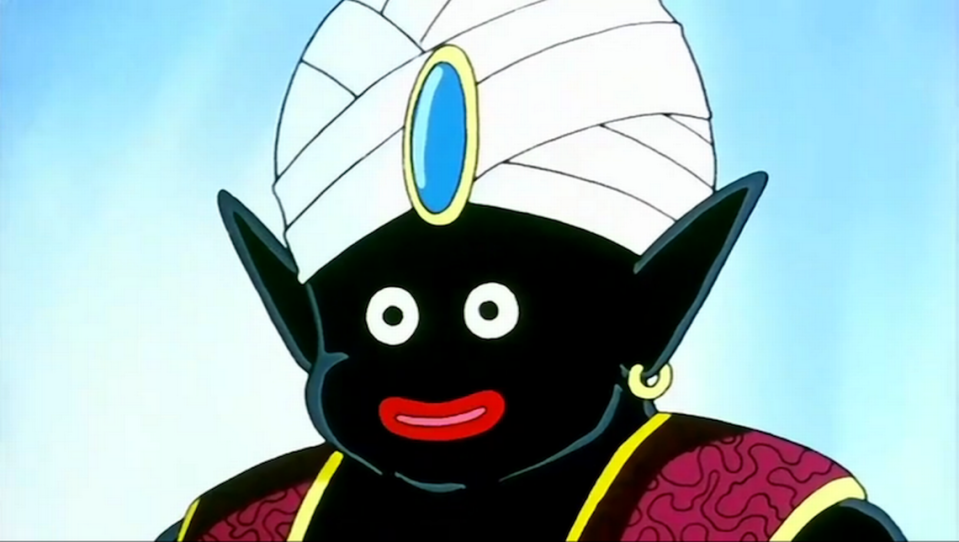 “Dragon Ball Z” character Mr. Popo, a subservient genie to an alien being.