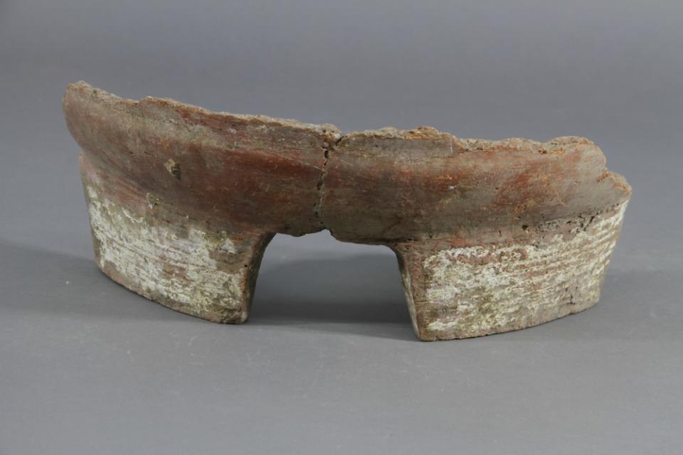 A stove fragment from the Mijiaya site that was probably used to heat the fermenting grain mash during the beer-brewing process.