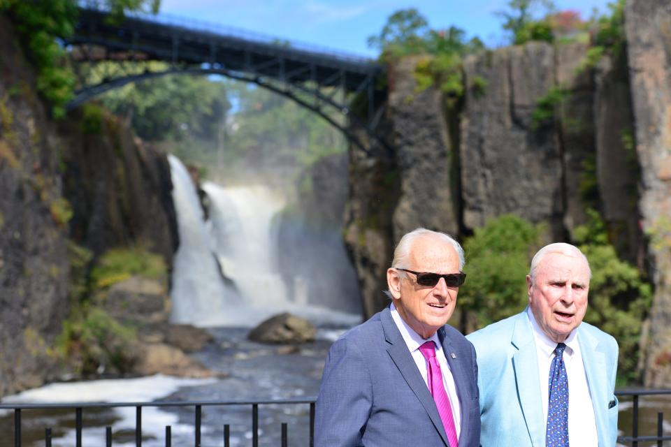 U.S. Rep Bill Pascrell, left, and Pat Kramer, a former Paterson mayor, at the celebration.