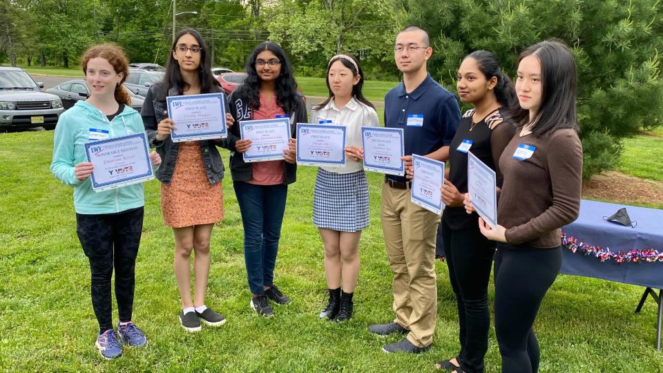 Middlesex and Somerset County students received awards in the YVote essay and video contest sponsored by the League of Women Voters of the Greater New Brunswick Area.