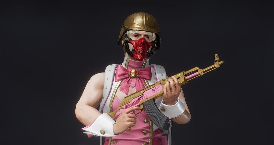  PUBG pink skin. 