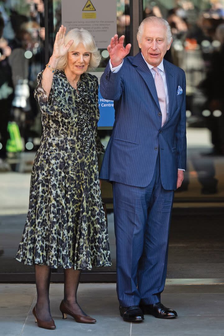 Carlos III y la reina consorte Camilla, en Londres. (Samir Hussein/WireImage) 