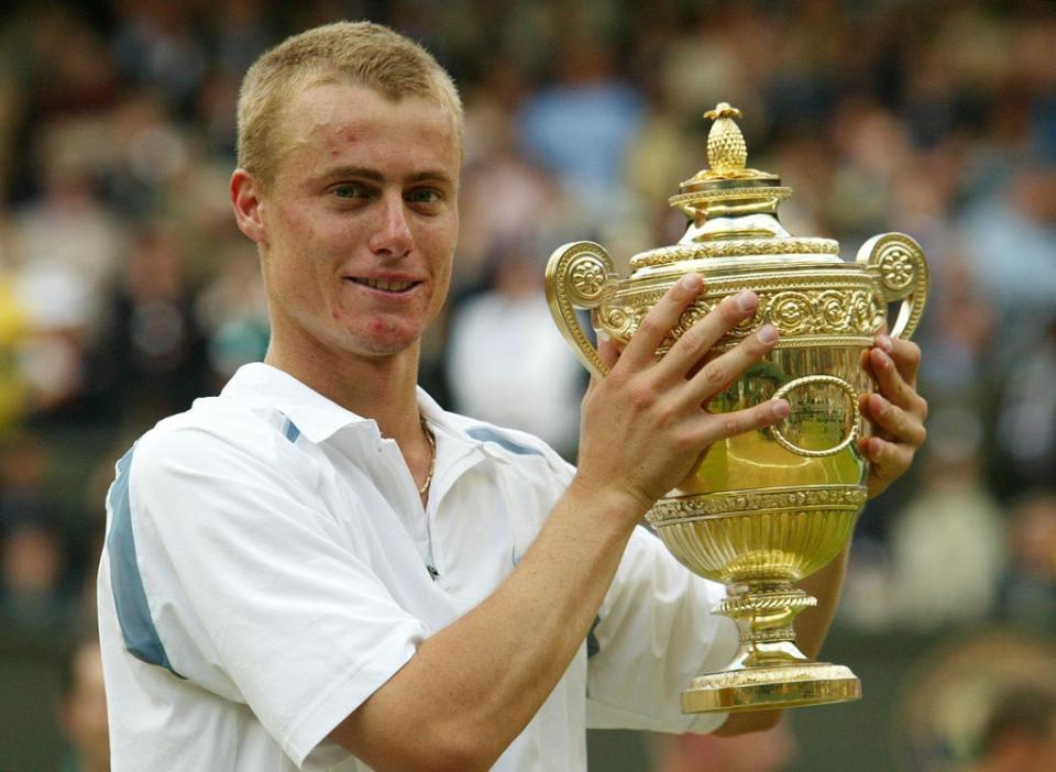 Lleyton Hewitt won his second grand slam title at Wimbledon 20 years ago (Nick Potts/PA) (PA Archive)