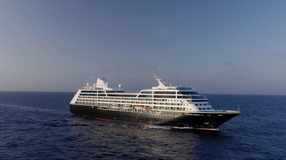 Exterior of the Azamara World Cruise sailing