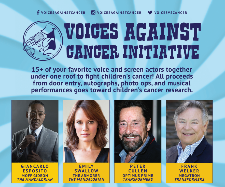 Voices Against Cancer Initiative poster. The event will feature celebrity meet-and-greets at the Washington Pavilion Saturday, July 9.