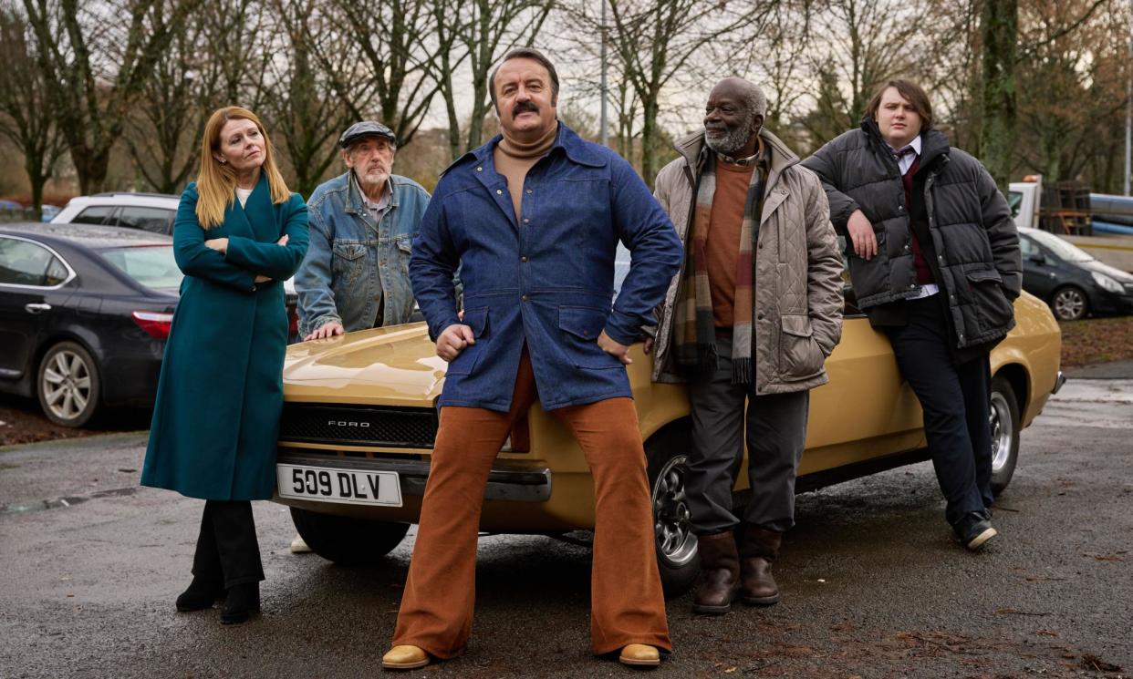 <span>Sian Gibson, William Thomas, Mike Bubbins, Joseph Marcell and Joel Davison in Mammoth.</span><span>Photograph: Simon Ridgway/BBC/BBC Studios</span>