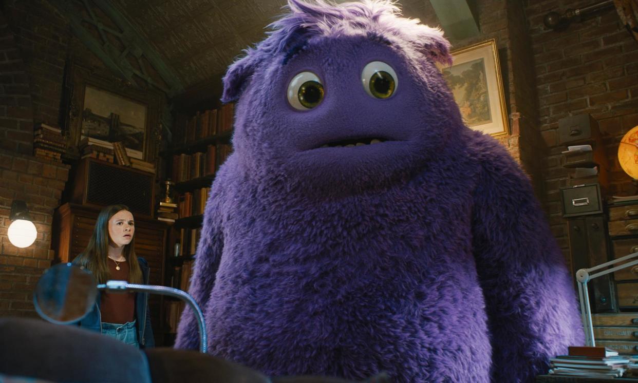 <span>‘Unexpected emotional heft’: Cailey Fleming as Bea, with ‘fur-covered goofball’ Blue, voiced by Steve Carell, in IF.</span><span>Photograph: Courtesy of Paramount Pictures/AP</span>