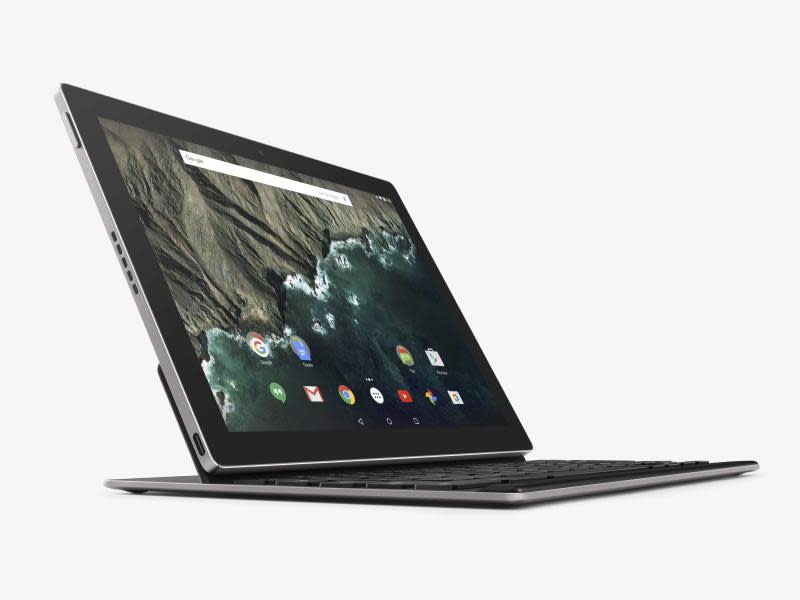 Das neue Tablet: Für das Pixel C hat Google eine Tastatur mit Magnet-Anschluss zu bieten. Foto: Google