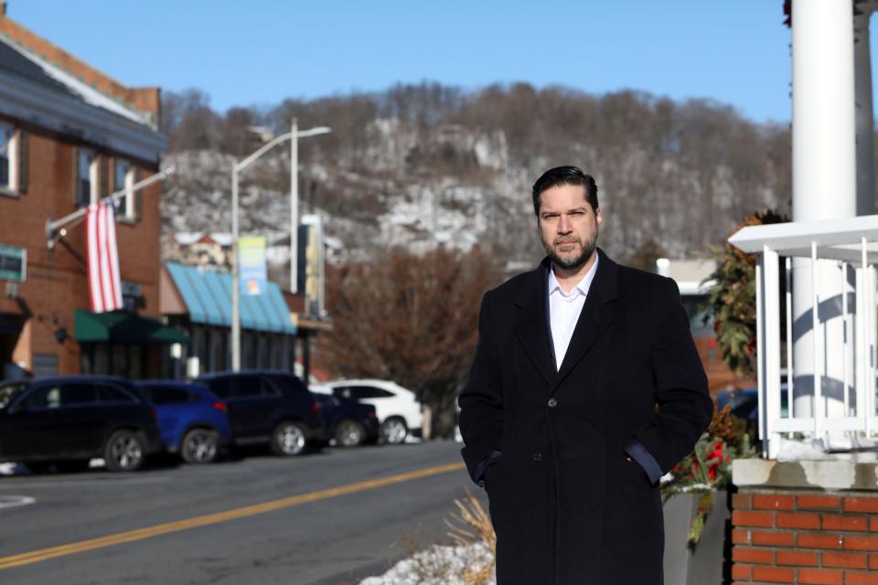 Pleasantville resident Sergio Serratto, a plaintiff in the voting rights case against the town of Mount Pleasant, is photographed in downtown Pleasantville Jan. 8, 2024. The plaintiffs want the town to create a ward system that will allow the residents of Sleepy Hollow, who are majority Hispanic, to elect a candidate of their choice. They are shut out in the town-wide voting system now in place.