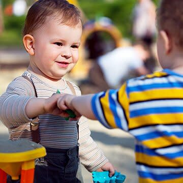 toddler playing