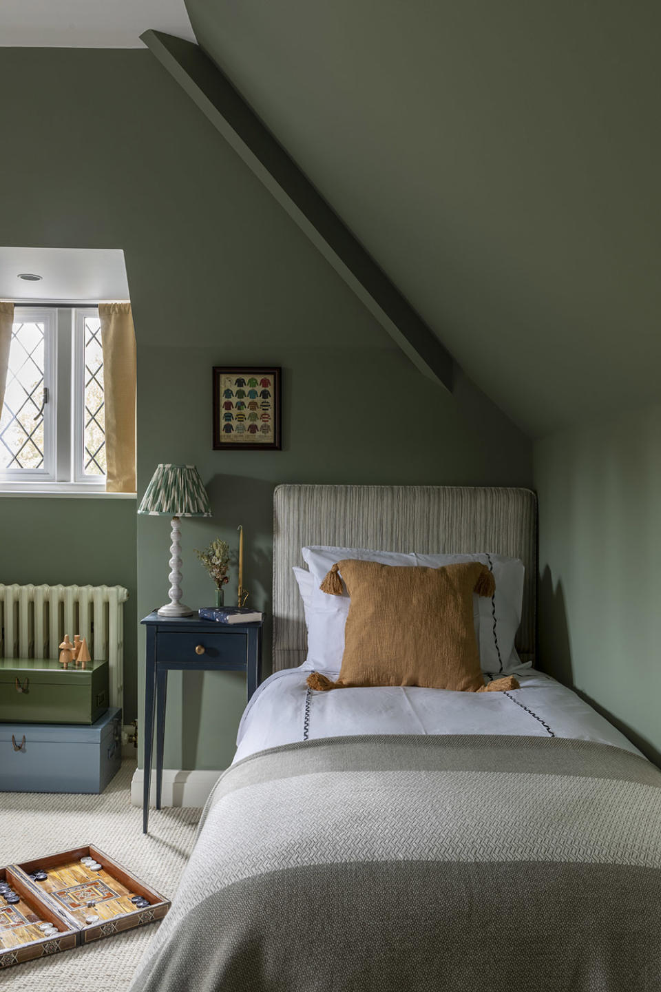 bedroom trends green wall in loft conversion