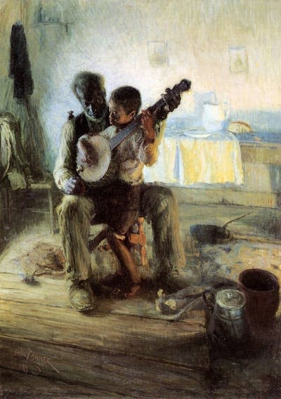 Henry Ossawa Tanner, <em>La lección de banjo</em>, 1893.