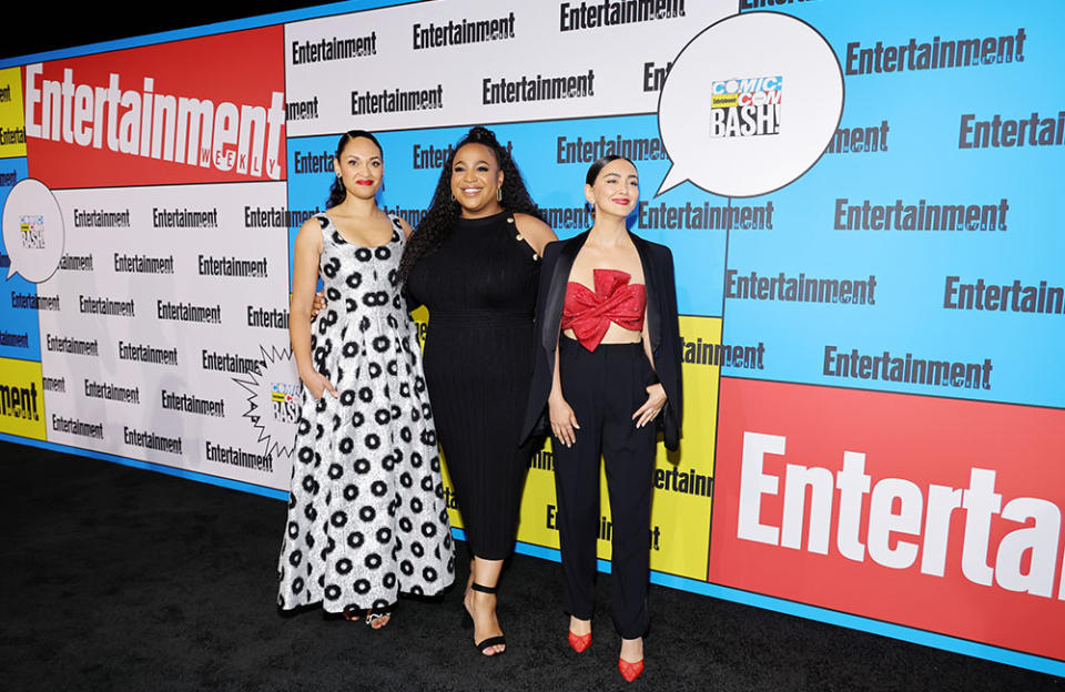 Cynthia Addai-Robinson, Sophia Nomvete and Nazanin Boniadi attend Entertainment Weekly’s Annual Comic-Con Bash - Credit: Amy Sussman/Getty Images