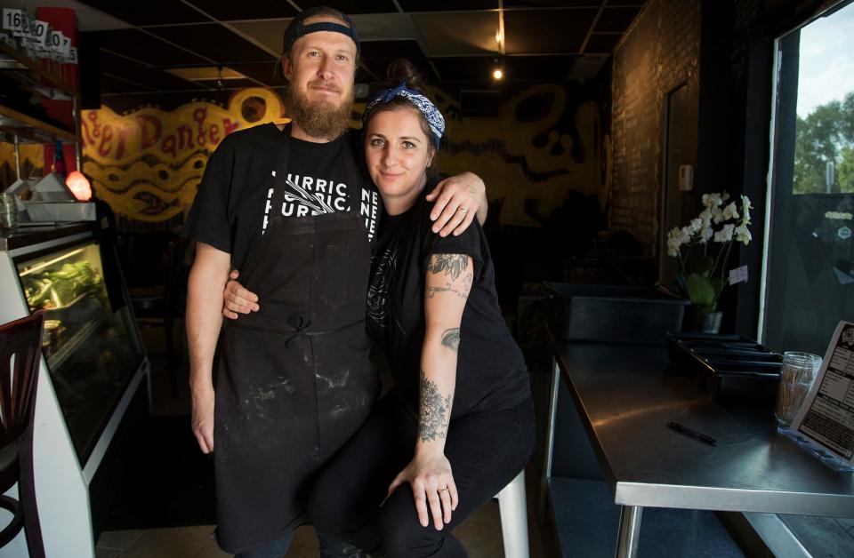 Greg Gebhard and his wife Jovana Batkovic are co-owners of Danger Danger restaurant in Cape Coral with Skyler Denison, not pictured.