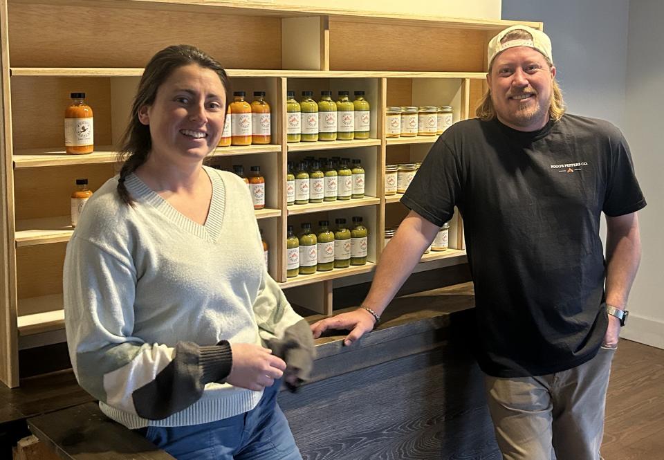 Matt and Alli Pongrace are bringing their small batch hot sauce company, Pogo's Peppers, to North Hampton at the former site of Mad Pork and Seacoast Soups.