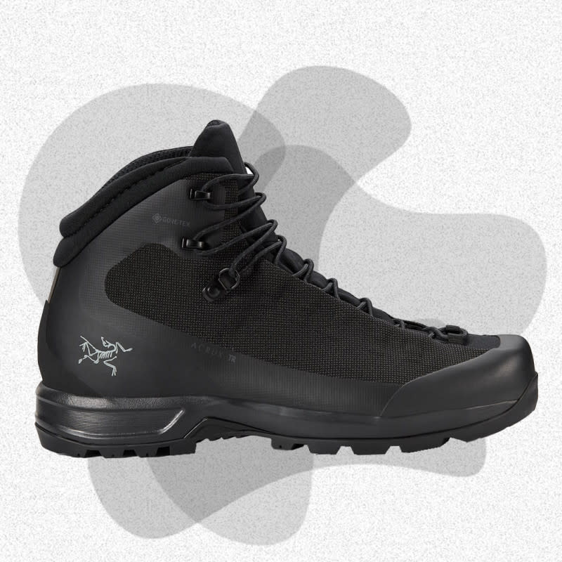 <p>Courtesy of Arc'teryx</p><p>The Arc’teryx Acrux TR GTX will keep you one step ahead on the trail. At only 19 ounces, it's one of the lightest men's hiking boots you’ll find, but it doesn’t sacrifice durability. The Vibram Megagrip outsole will keep you planted on everything from slick rocks to loose gravel and a Gore-Tex insert keeps your feet dry while still offering breathability. An injected EVA midsole provides dependable cushioning, while a 4mm OrthoLite 3D molded insert serves up a comfy ride for high-mileage journeys.</p><p>[$250; <a href="https://clicks.trx-hub.com/xid/arena_0b263_mensjournal?q=https%3A%2F%2Fgo.skimresources.com%3Fid%3D106246X1712071%26xs%3D1%26xcust%3Dmj-besthikingboots-mcharboneau-1023-update%26url%3Dhttps%3A%2F%2Farcteryx.com%2Fus%2Fen%2Fshop%2Fmens%2Facrux-tr-gtx-boot&event_type=click&p=https%3A%2F%2Fwww.mensjournal.com%2Fgear%2Fbest-hiking-boots%3Fpartner%3Dyahoo&author=Jack%20Haworth&item_id=ci02b8d096400c2605&page_type=Article%20Page&partner=yahoo&section=hiking%20boots&site_id=cs02b334a3f0002583" rel="nofollow noopener" target="_blank" data-ylk="slk:arcteryx.com;elm:context_link;itc:0;sec:content-canvas" class="link ">arcteryx.com</a>]</p>