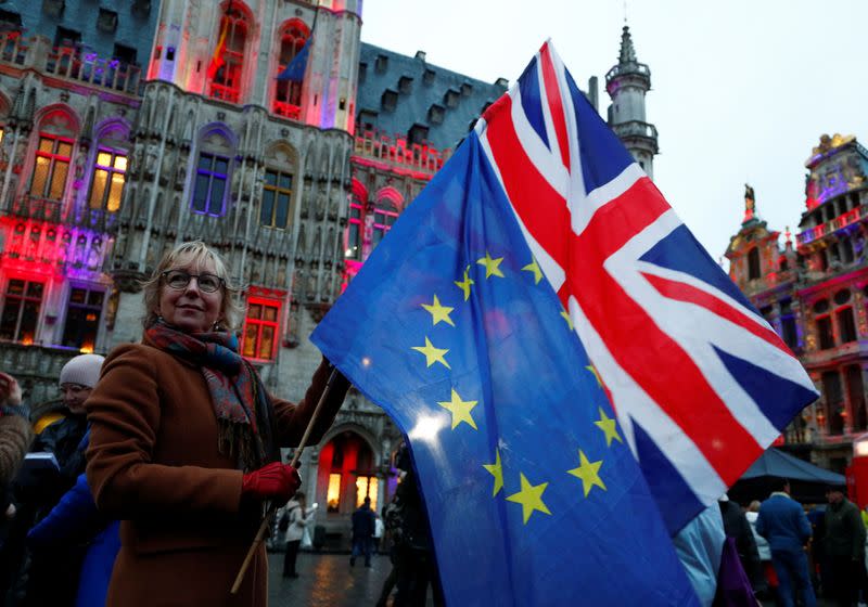 Celebration of friendship between Belgium and Britain at Brussels' Grand Place