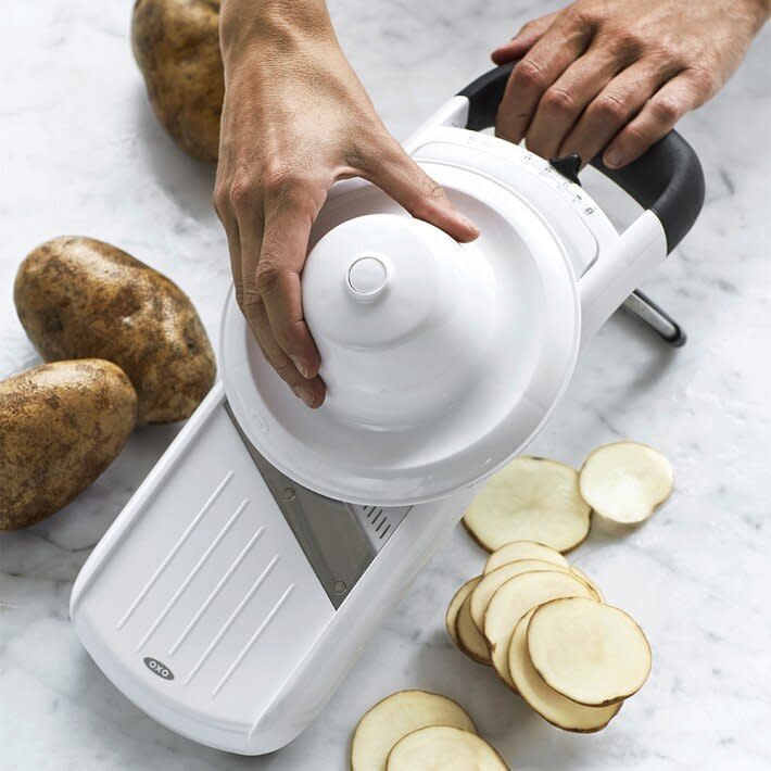 This mandoline will come in pretty handy.&nbsp;<a href="https://fave.co/3azQjAF" target="_blank" rel="noopener noreferrer">Find it for $42 at Williams-Sonoma</a>.