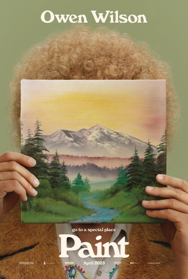 Owen Wilson's Perm Hairstyle in Paint, Inspired by Bob Ross