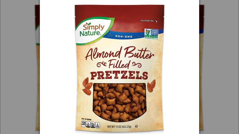 Almond butter-filled pretzels