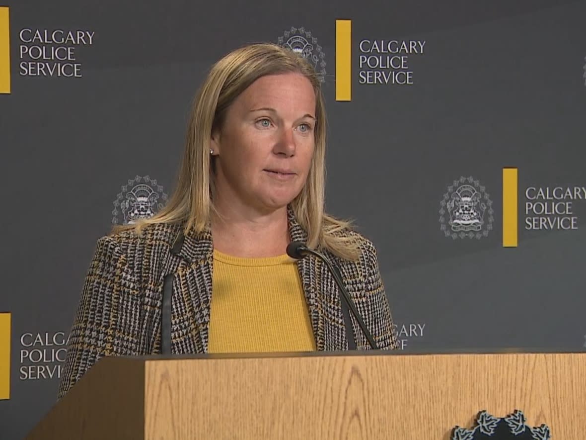 Insp. Jodi Gach of the Calgary Police Service said Wednesday that Calgary has a 'gang problem and we have a gun problem.'  (CBC News - image credit)