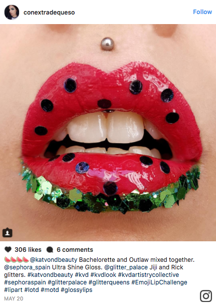 Makeup artists on Instagram have been creating delicious watermelon makeup look on their lips and eyelids.