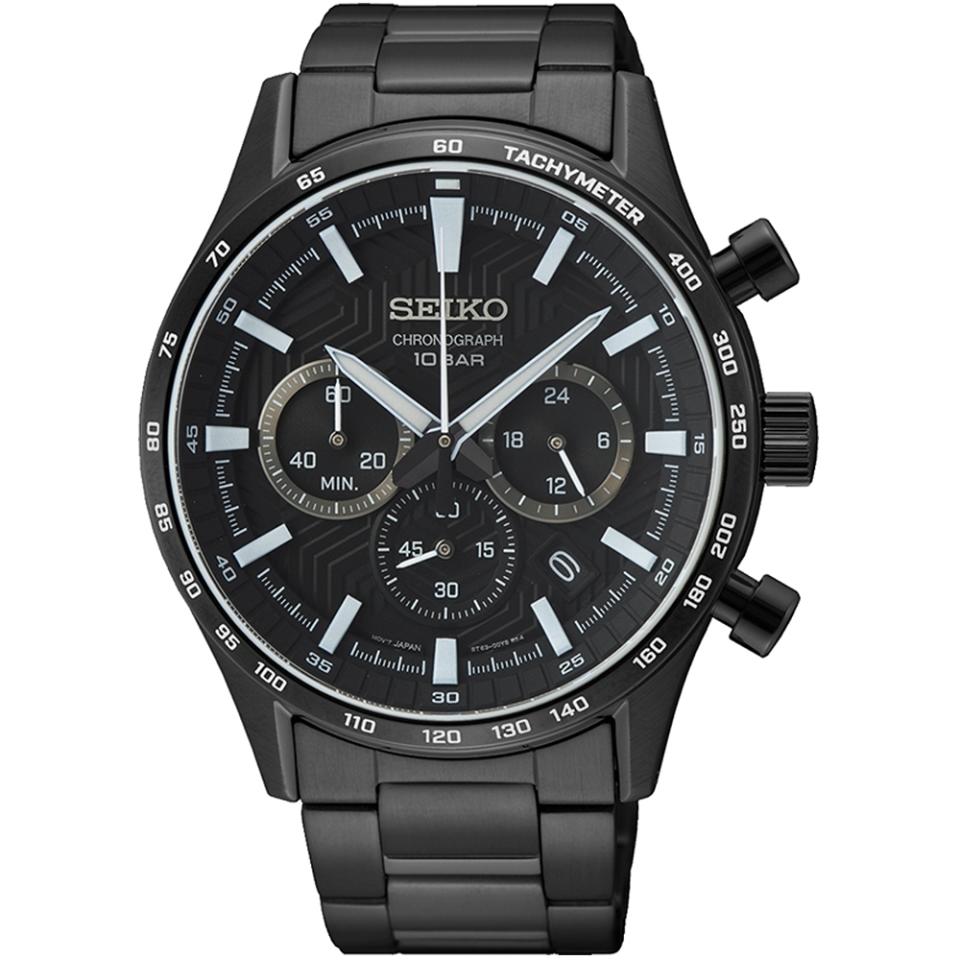 ▲SEIKO 精工錶 三眼計時賽車錶 8T63-00Y0SD（SSB415P1），洗鍊時尚鋒芒內斂。（圖片來源：Yahoo購物中心）