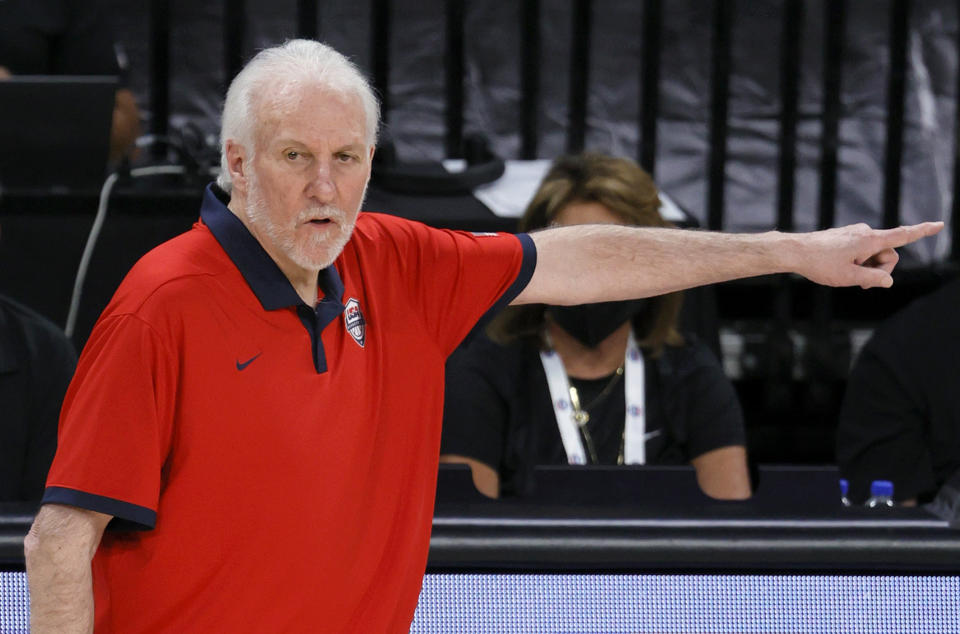 Head coach Gregg Popovich of the United States