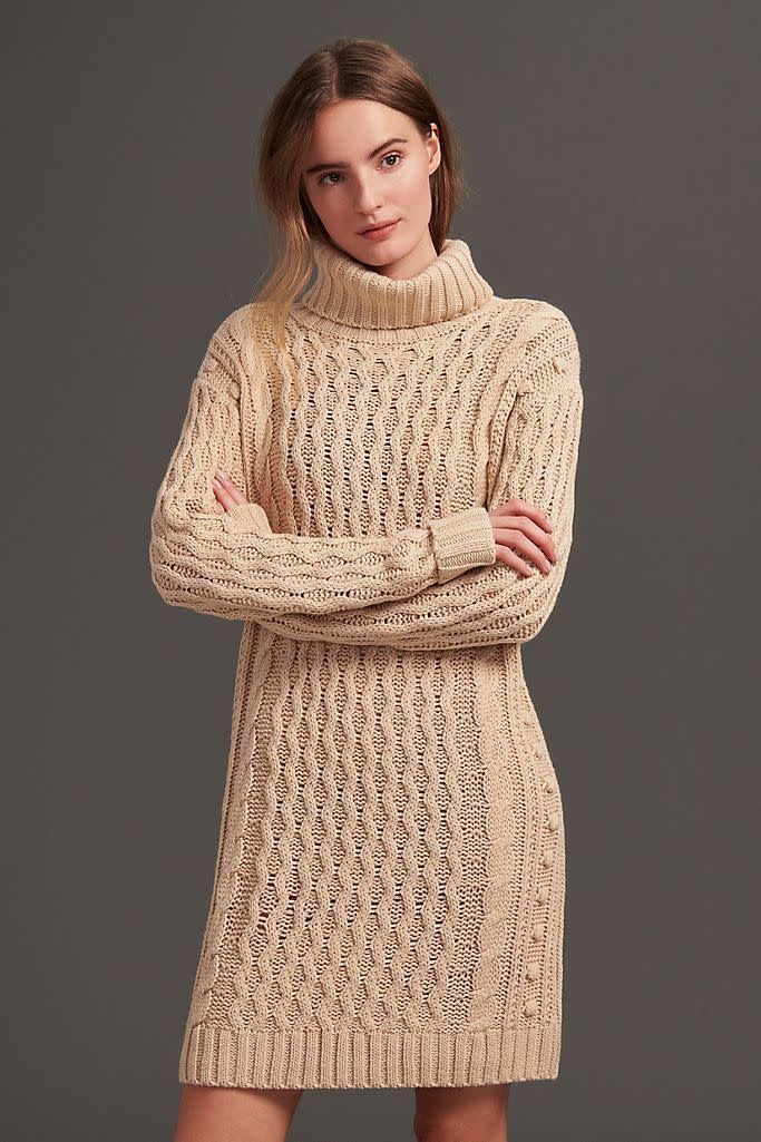 Chase Cable-Knit Tunic Sweater