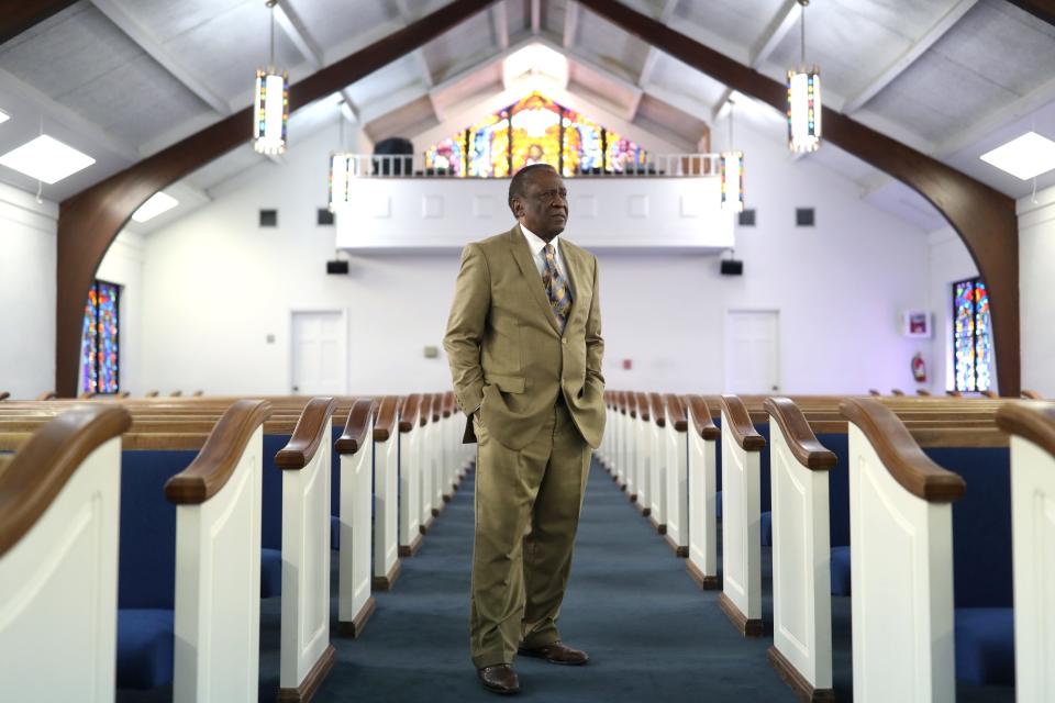 Longtime St. Mary's Primitive Baptist Church pastor, Reverend Ernest Ferrell, seen here at the church on Friday, Aug. 3, 2018, has retired from his position of President and CEO of the Tallahassee Urban League after 48 years of service.