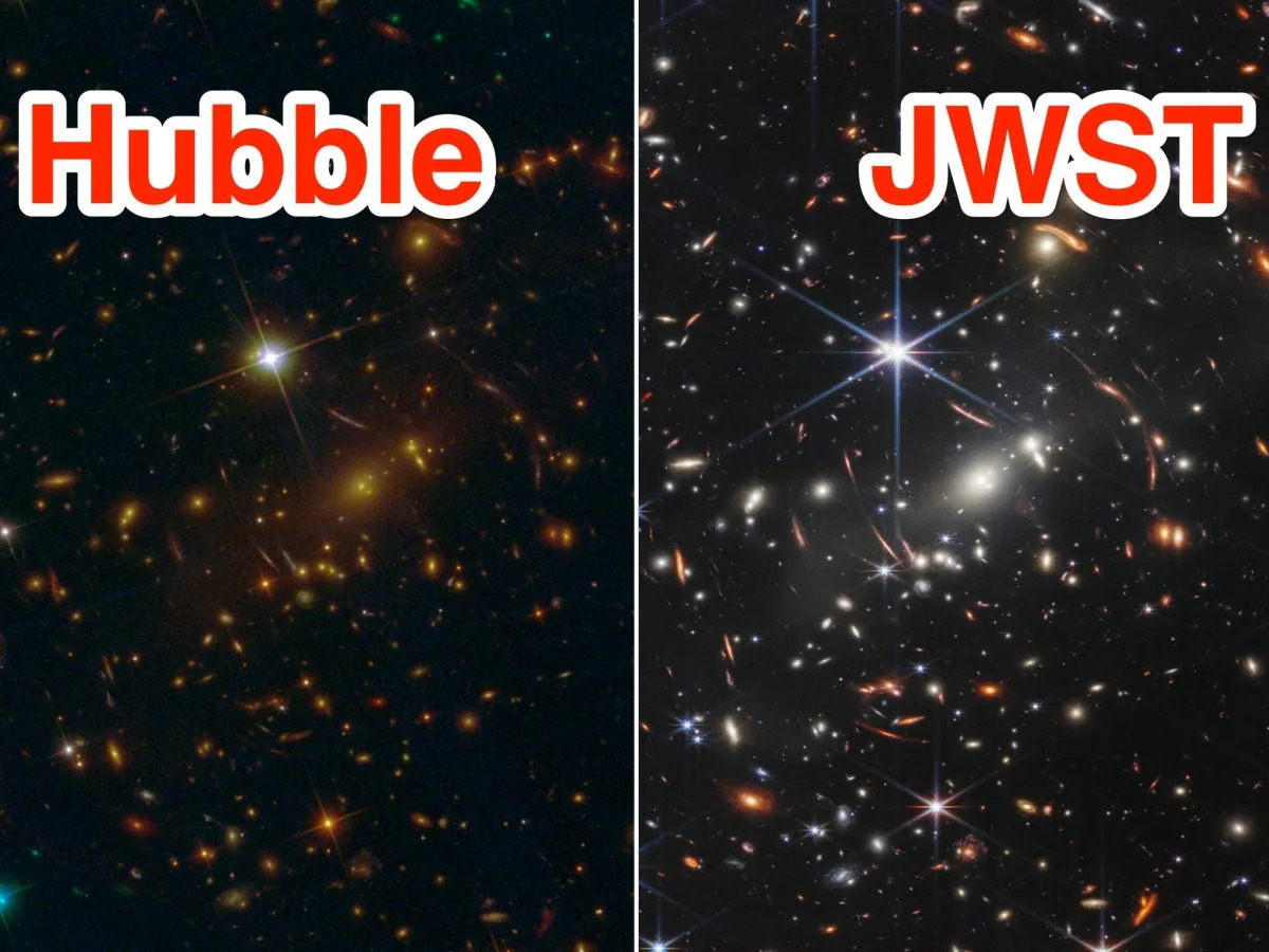 Side-by-side photos show how much more powerful NASA's new James Webb telescope ..