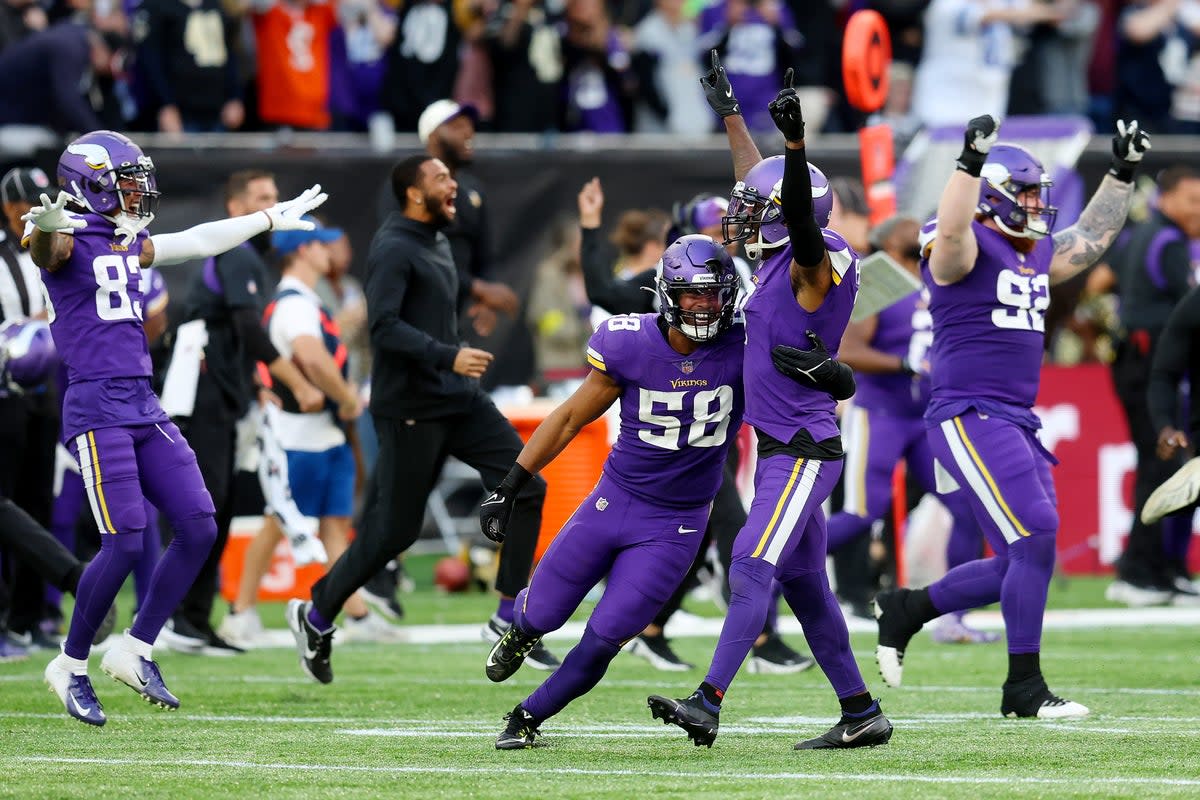 The Vikings escaped London with a dramatic 28-25 victory over the Saints  (Getty Images)