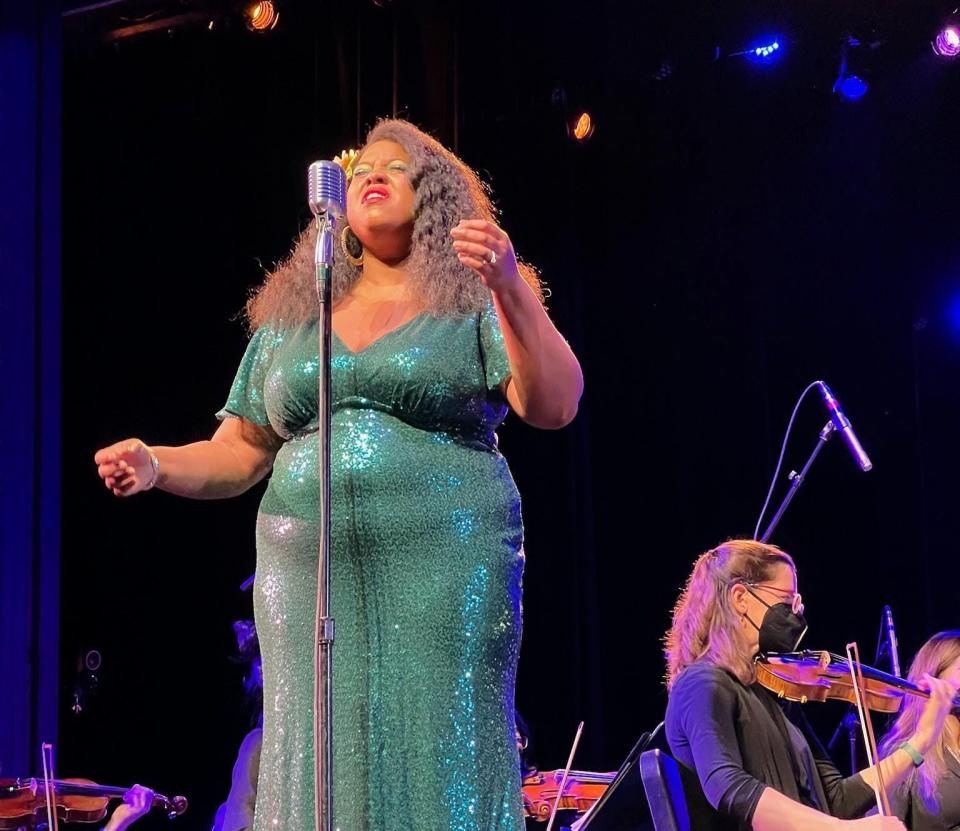 Tatiana "Lady May" Mayfield sings with the Cape Symphony.