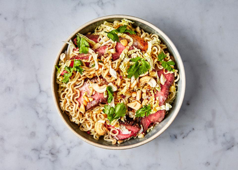 Ramen with Steak and Sesame-Ginger Dressing