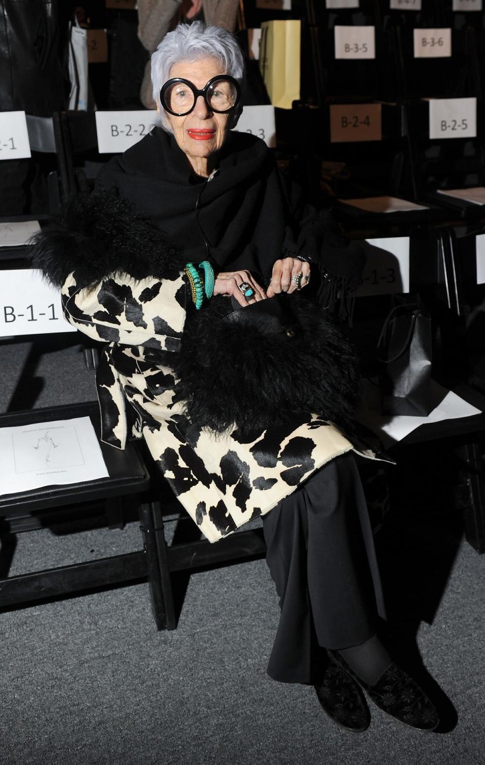 at the Joanna Mastroianni Fall 2012 fashion show on February 15, 2012 (Getty Images for Joanna Mastroia)