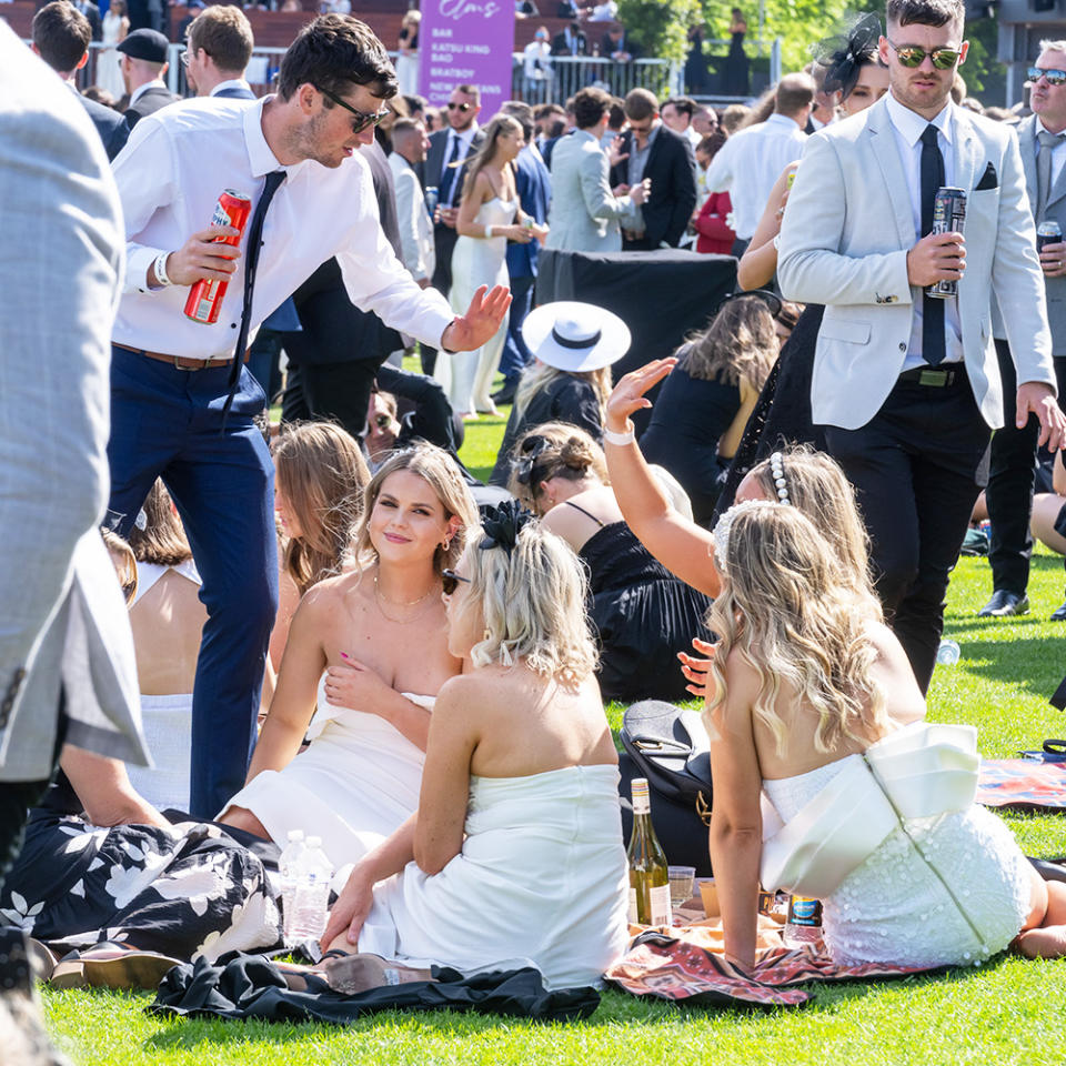 Victoria Derby Day punters, pictured here at Flemington Racecourse. 