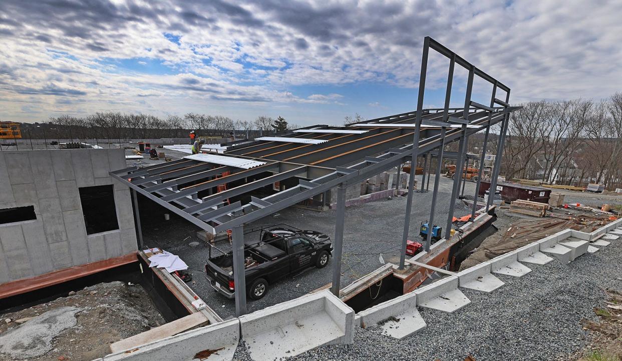 The new Quincy Animal Shelter under construction off Quarry Street near the cities dog park on Monday April 15, 2024