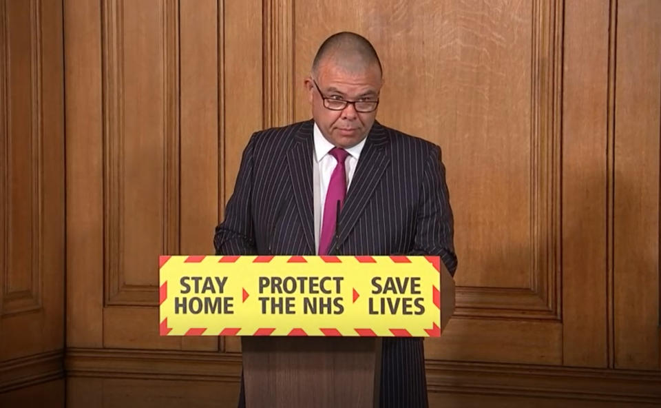 Screen grab of Deputy Chief Medical Officer Professor Jonathan Van-Tam during a media briefing in Downing Street, London, on coronavirus (COVID-19). (Photo by PA Video/PA Images via Getty Images)