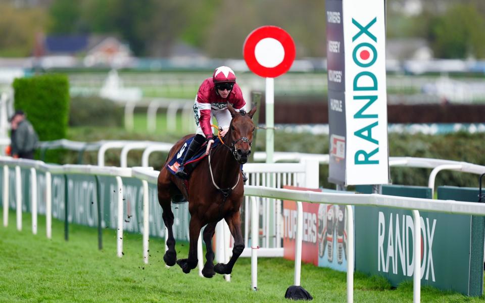 Brighterdaysahead ridden by Jack Kennedy on their way to winning the Turners Mersey Novices' Hurdle