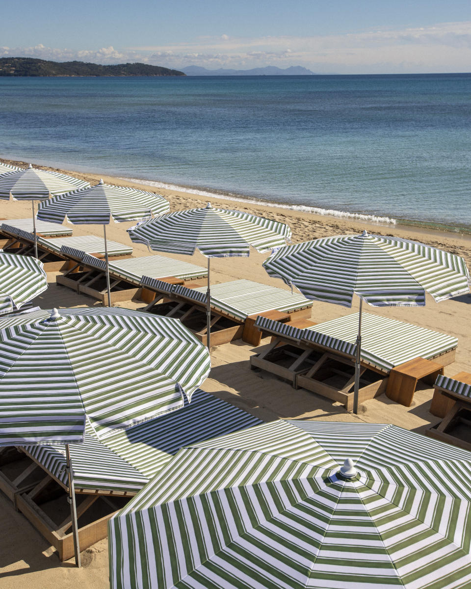 The Indie Beach club dressed in stripes by <a href="https://wwd.com/pop-culture/celebrity-news/anya-taylor-joy-sheer-jacquemus-dress-cannes-film-festival-1236381290/" rel="nofollow noopener" target="_blank" data-ylk="slk:Jacquemus;elm:context_link;itc:0;sec:content-canvas" class="link ">Jacquemus</a>.