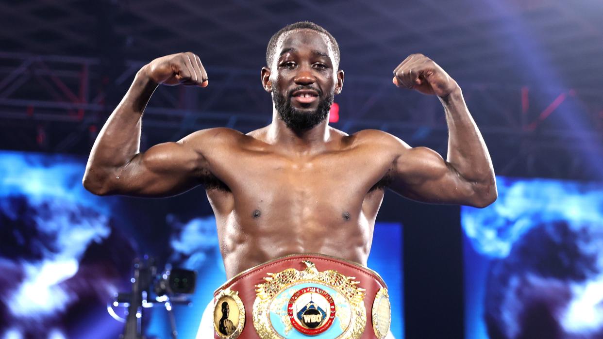  Terence Crawford is victorious against Kell Brook for the WBO welterweight title at the MGM Grand Conference Center  