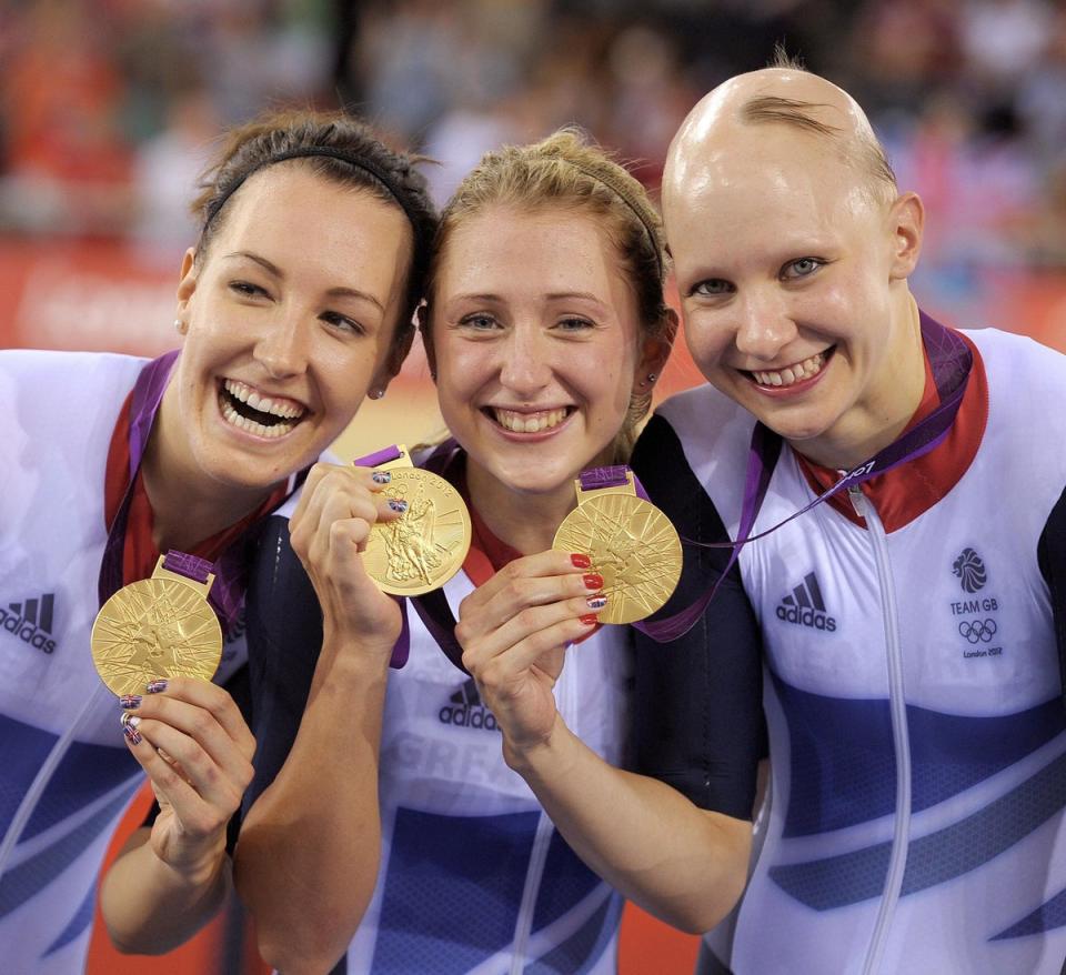 Dani King, Laura Trott and Joanna Rowsell continued the momentum at the Velodrome (Tim Ireland/PA) (PA Archive)