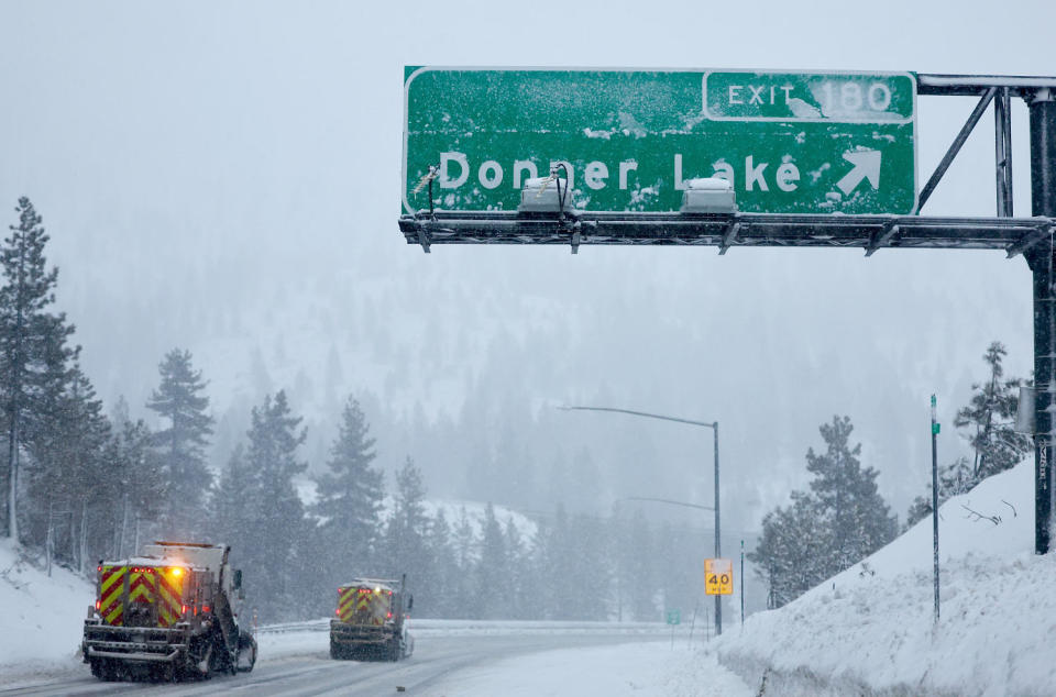 Image: Blizzard Conditions, And Snow Of Up To 12 Feet Expected In California's Sierra Nevada (Mario Tama / Getty Images)