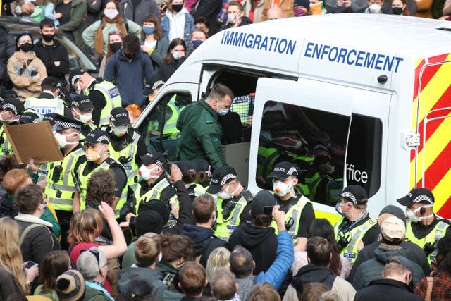 Glasgow immigration protest