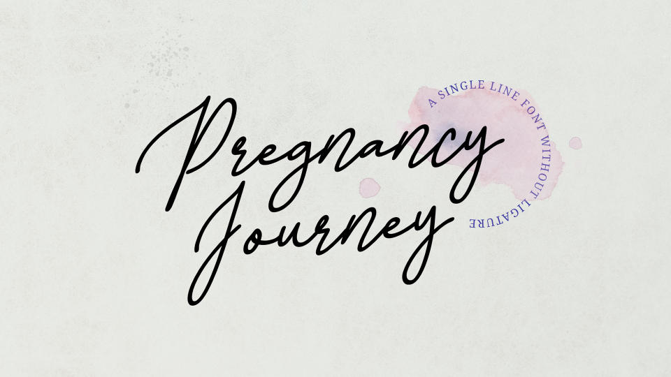 Free script font: Pregnancy Journey