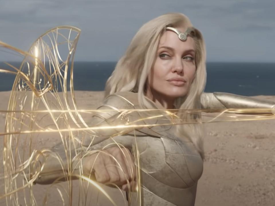 Angelina Jolie as Thena in "Eternals."